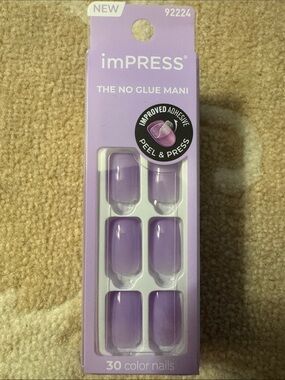 imPRESS Purple Press-On Nails 92224 Medium Length — NIB (opened)